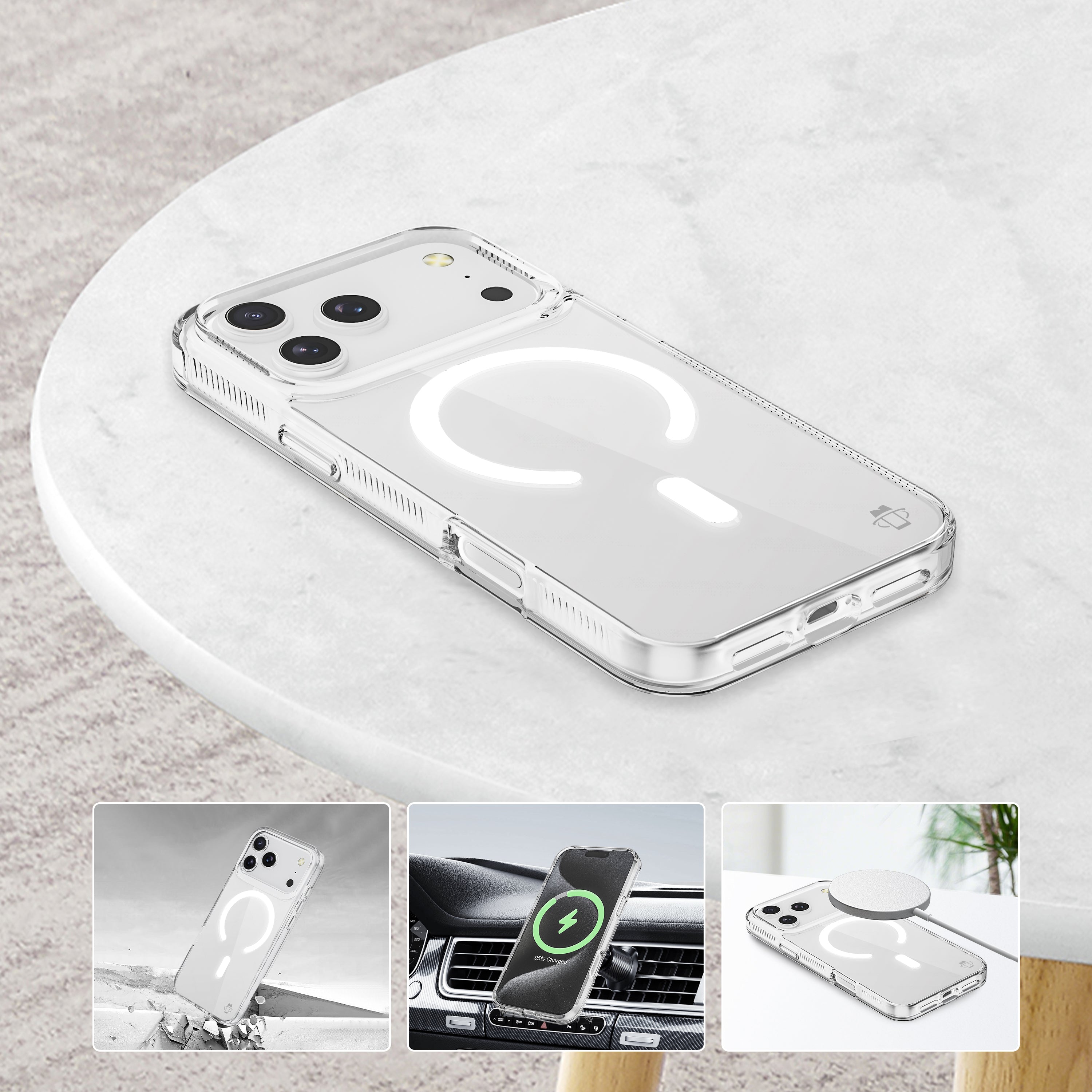Clear Case with Magnetic Compatibility for iPhone 17 6.1