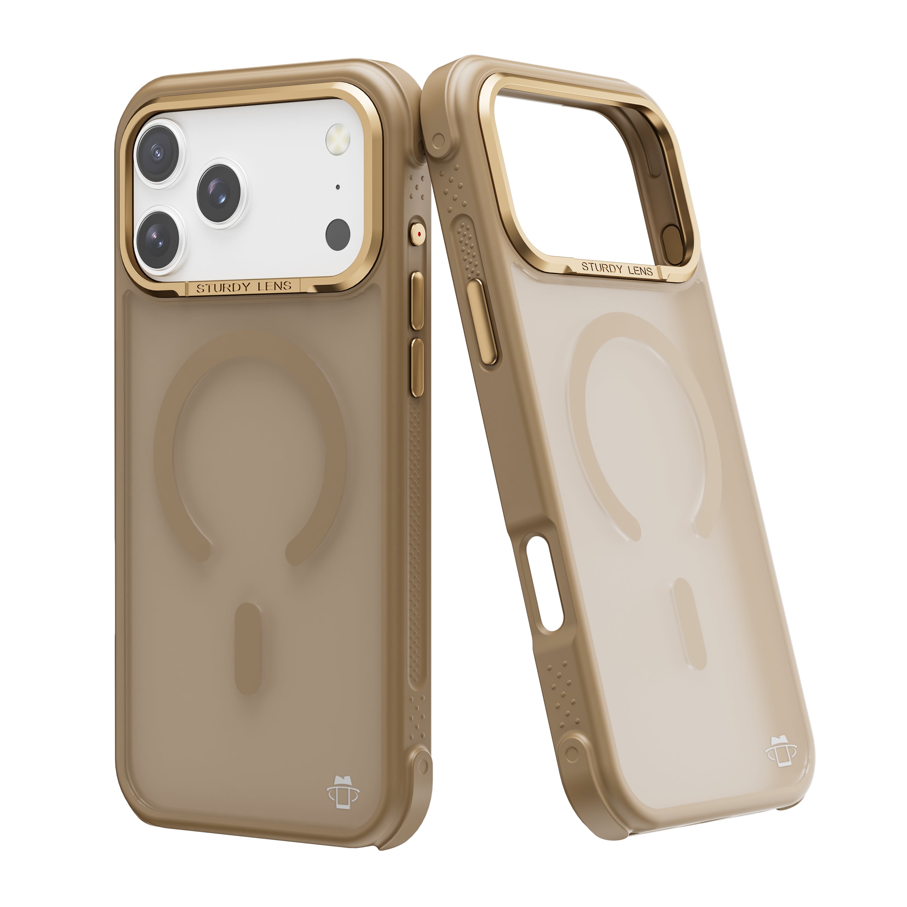 Beige Smoked Bumper with Magnetic Compatibility for iPhone 17 6.1 with package