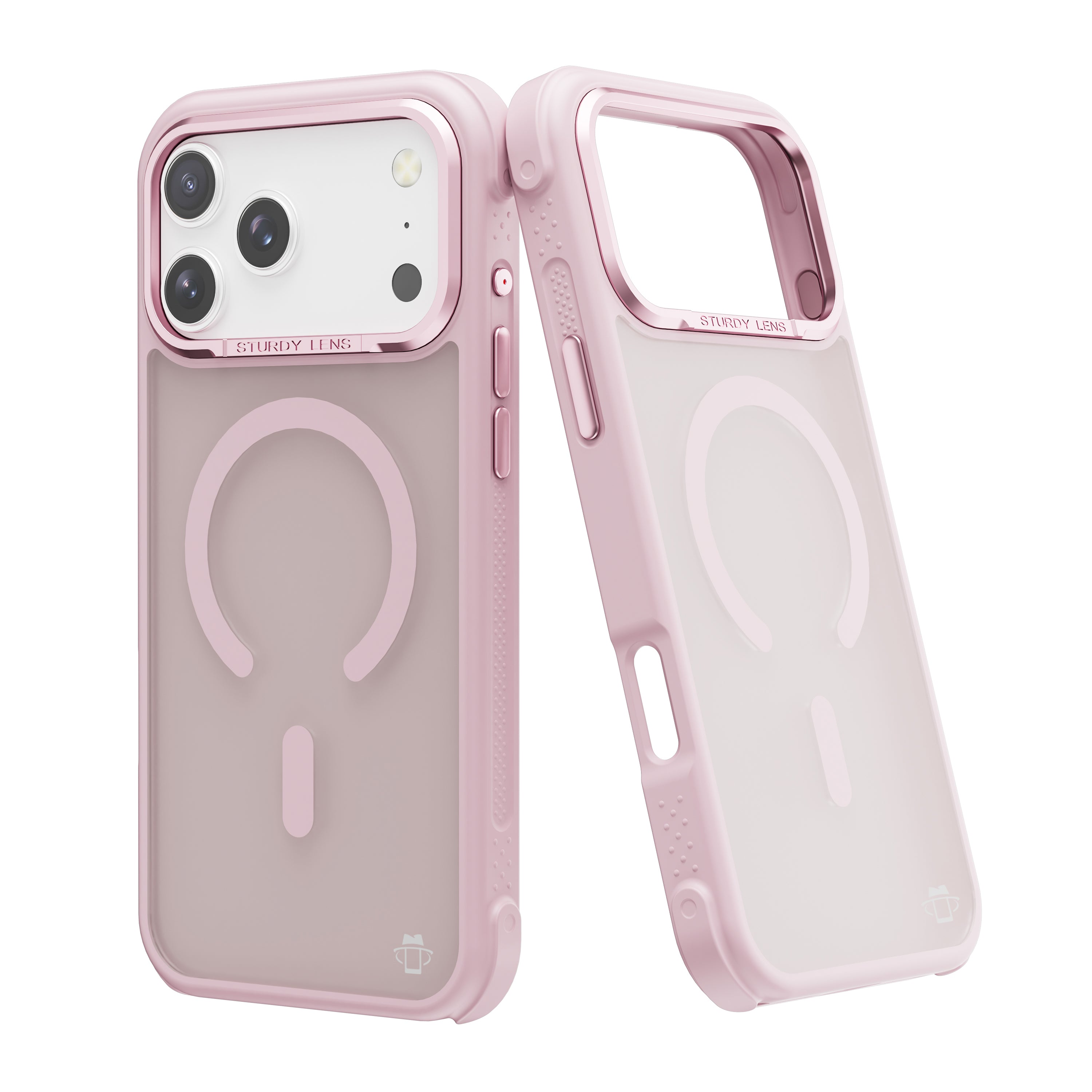 Pink Smoked Bumper with Magnetic Compatibility for iPhone 17 Pro with package