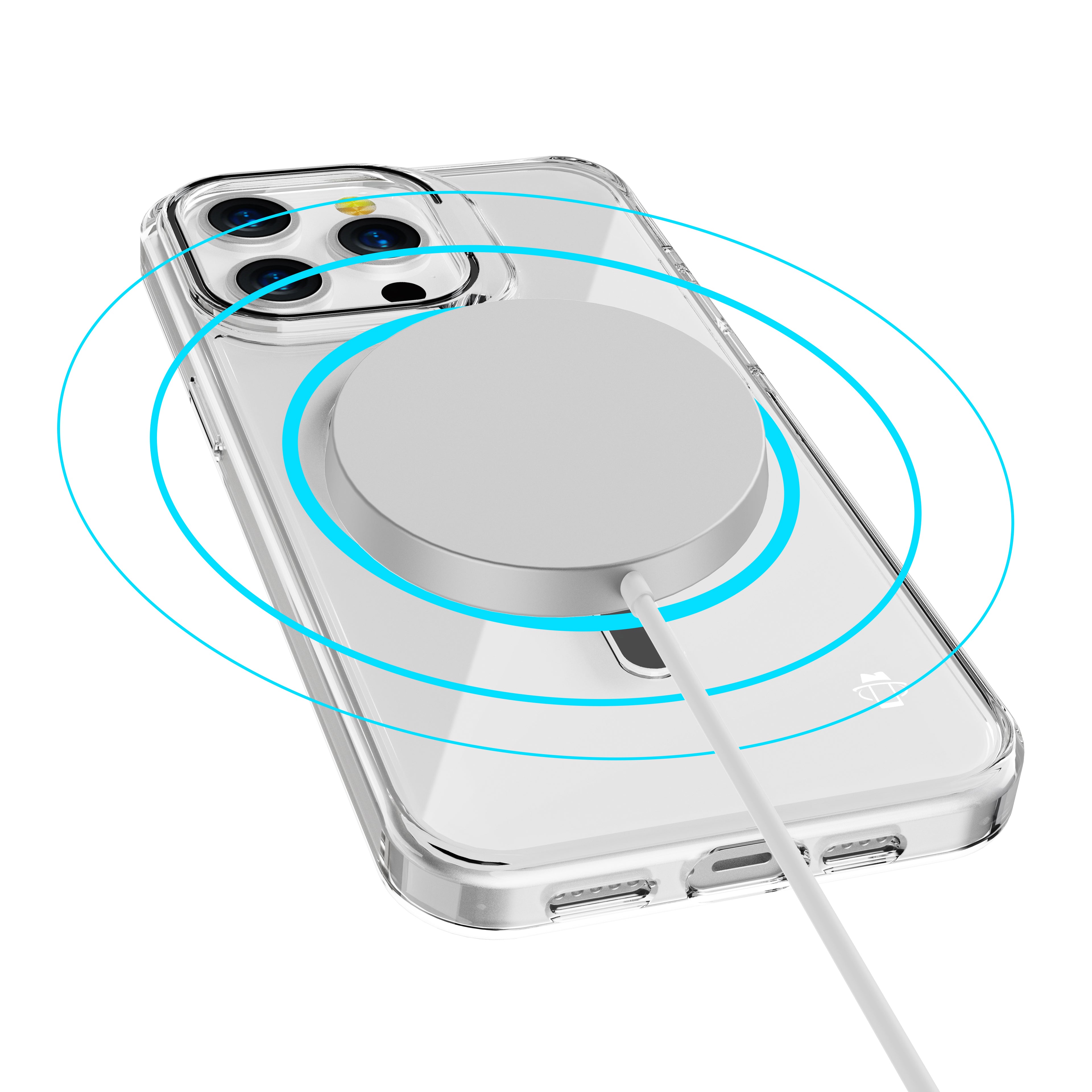 Black Pure Clear Magnetic Case in Package for iPhone 13 Pro