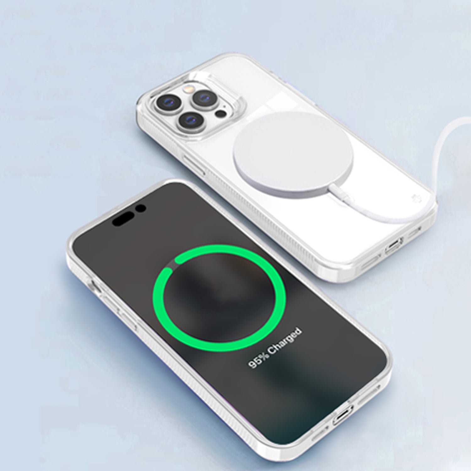 Clear Case with Magnetic Compatibility for iPhone 15 6.1 / 14 6.1 / 13 6.1 with package