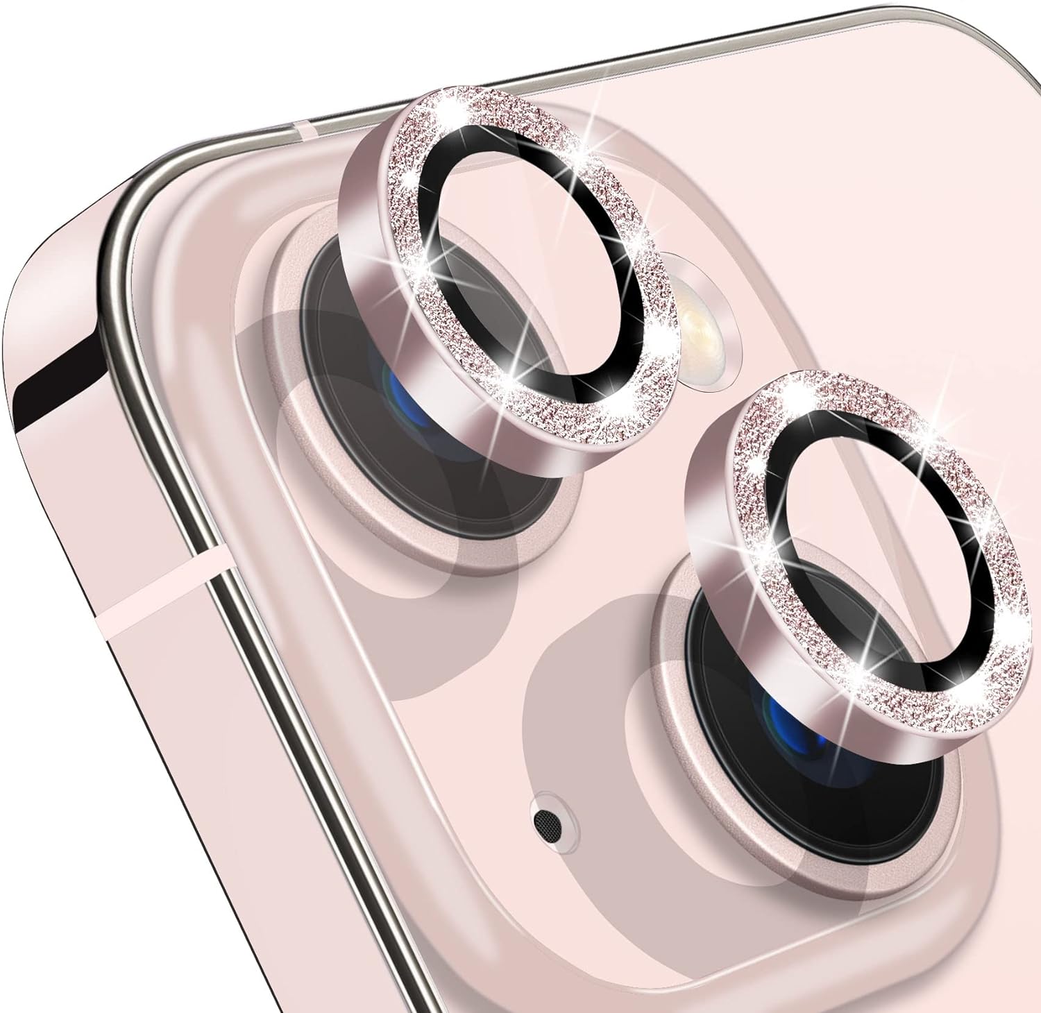 Pink Glitter Camera Protector for iPhone 15 6.1 / 15 Plus