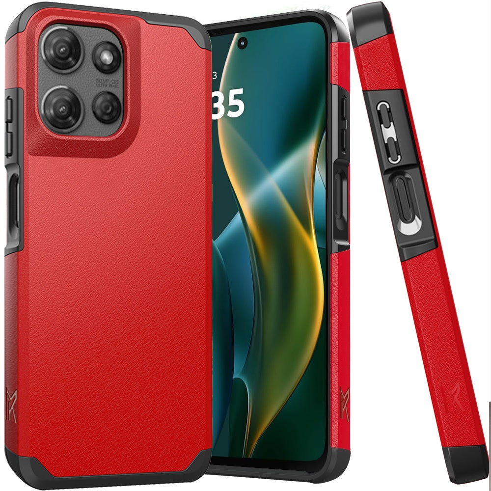 Red Heavy Duty Hybrid For Moto G Stylus 5G 2025 (Original Series)