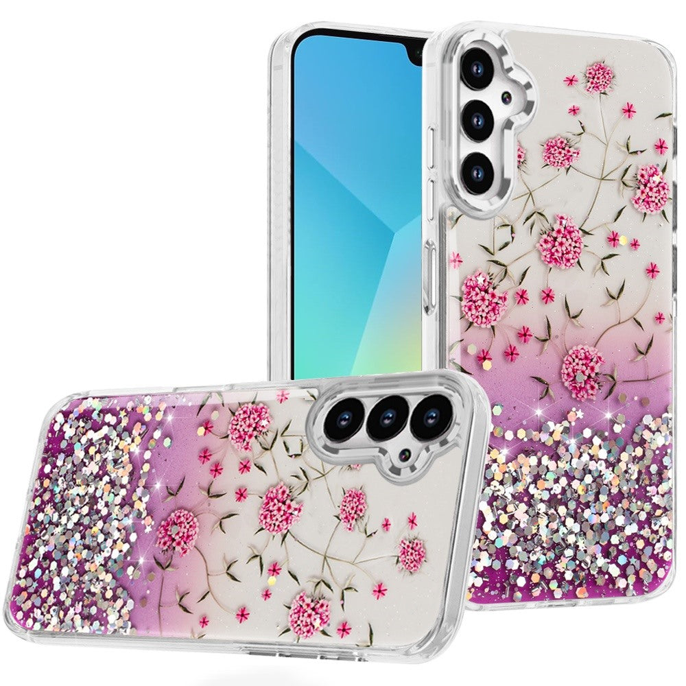 Pink Flowers Epoxy Design Case for Samsung A16 5G - 8