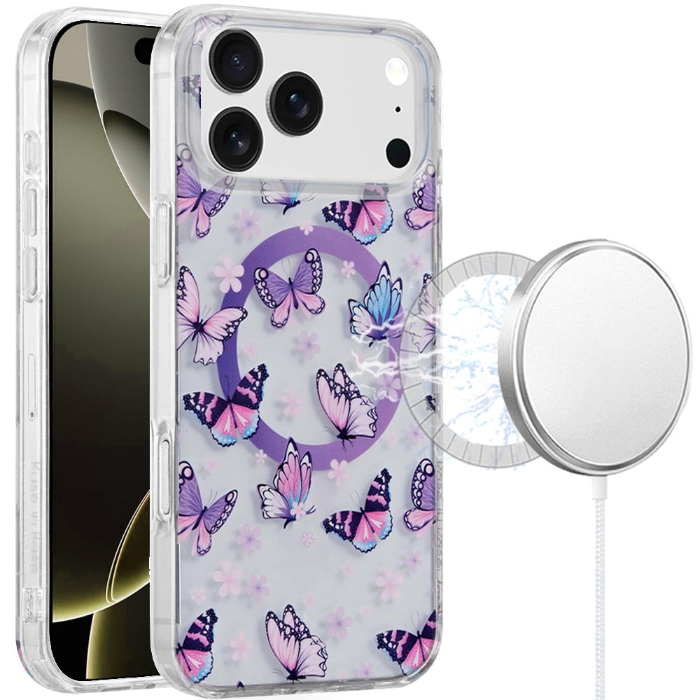 Butterfly Magnetic Design Case For iPhone 17 Pro Max - E