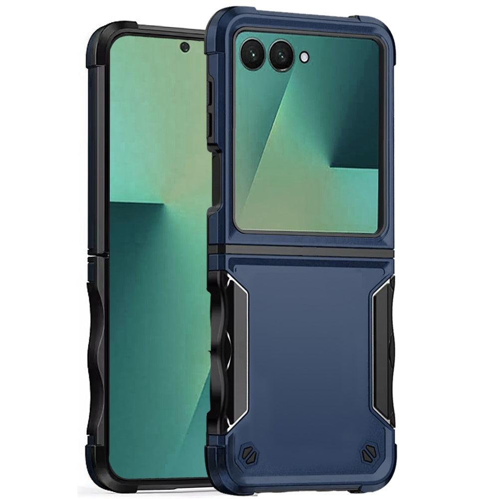 For Samsung Z Flip 7 Exquisite Tough Shockproof Hybrid Case Cover - Blue