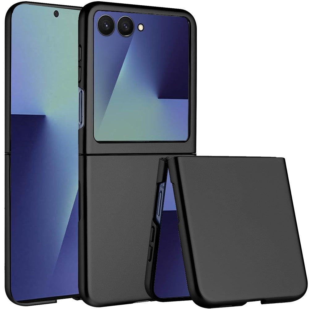 For Samsung Z Flip 7 Flip Snap On Premium Matte Finish Case Cover - Black