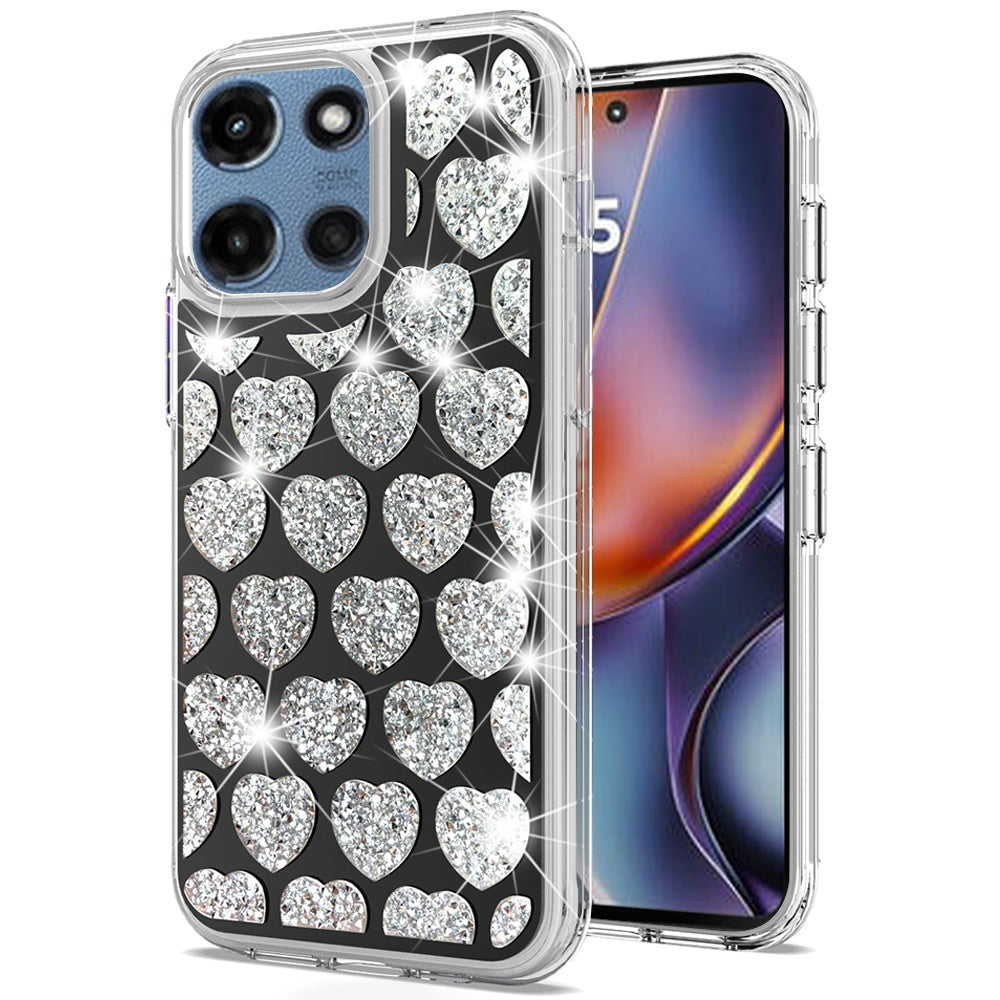 Black Hearts Stones Hybrid for Motorola Moto G 5G 2025 - H