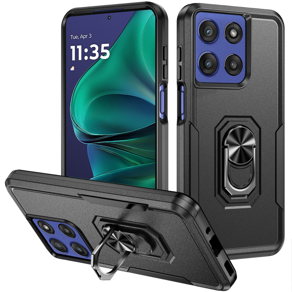 Black Hybrid with Ring for Moto G Stylus 5G 2025