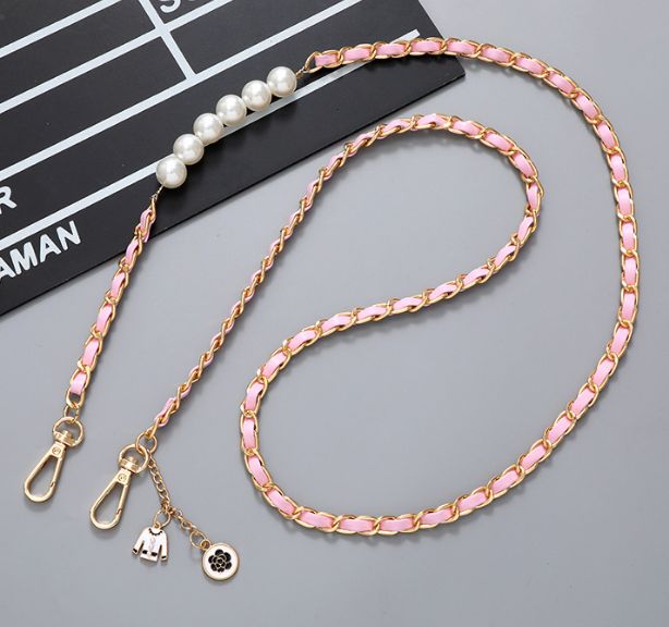 Pink Deluxe Lanyard with Beads and Charm