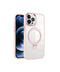 Clear Pink Frame Kickstand with Magnetic Compatibility for iPhone 15 6.1