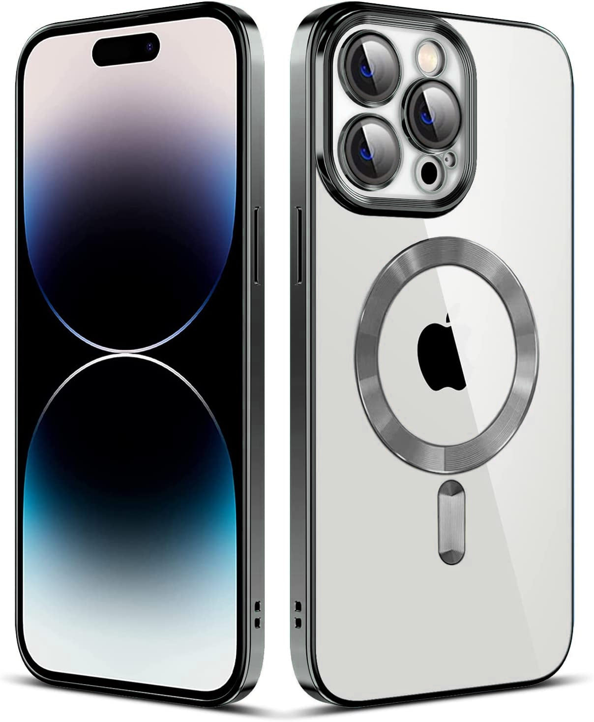 Black Soft TPU Case with Magnetic Compatibility for iPhone 17 Pro Max