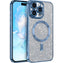 Light Blue Glitter Soft TPU Case with Magnetic Compatibility for iPhone 11