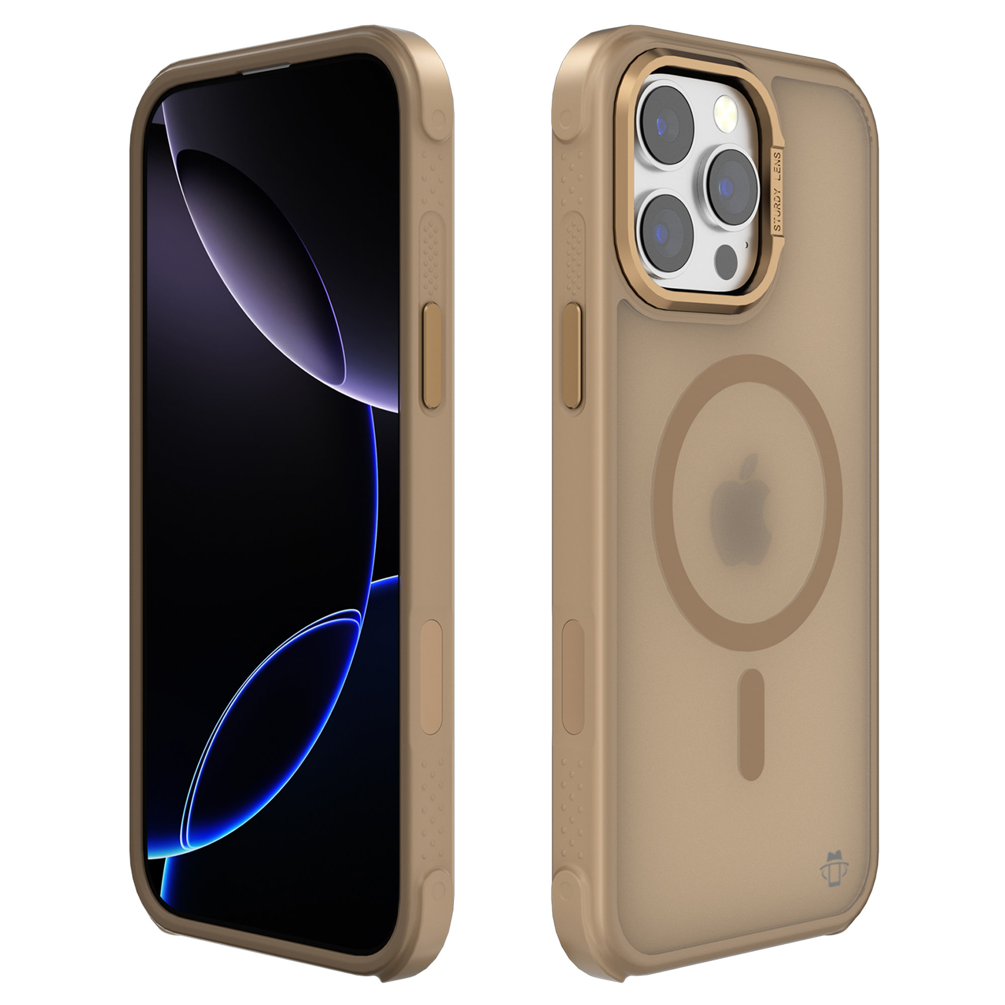Beige Smoked Bumper with Magnetic Compatibility for iPhone 15 Plus / 14 Plus