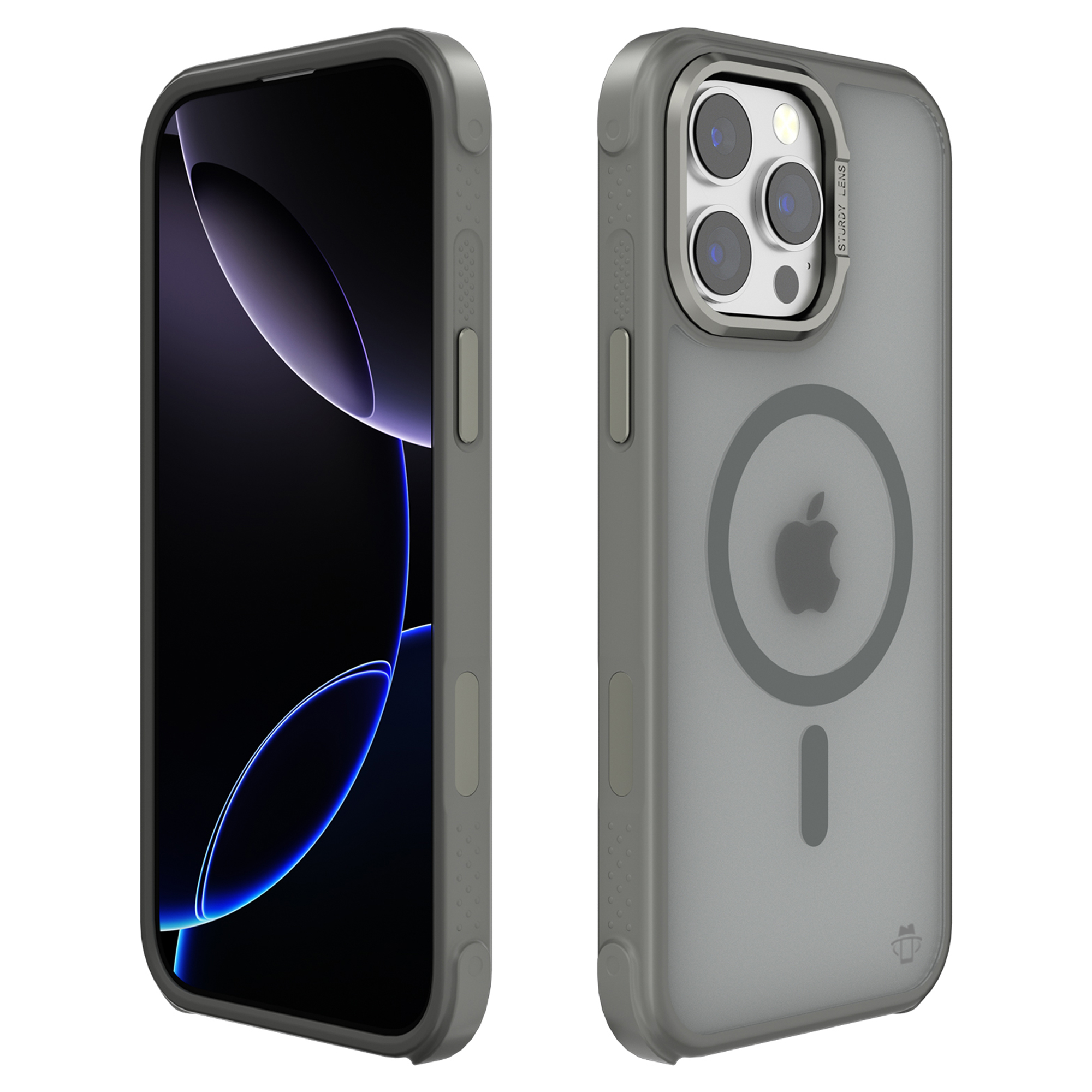 Gray Smoked Bumper with Magnetic Compatibility for iPhone 15 Plus / 14 Plus