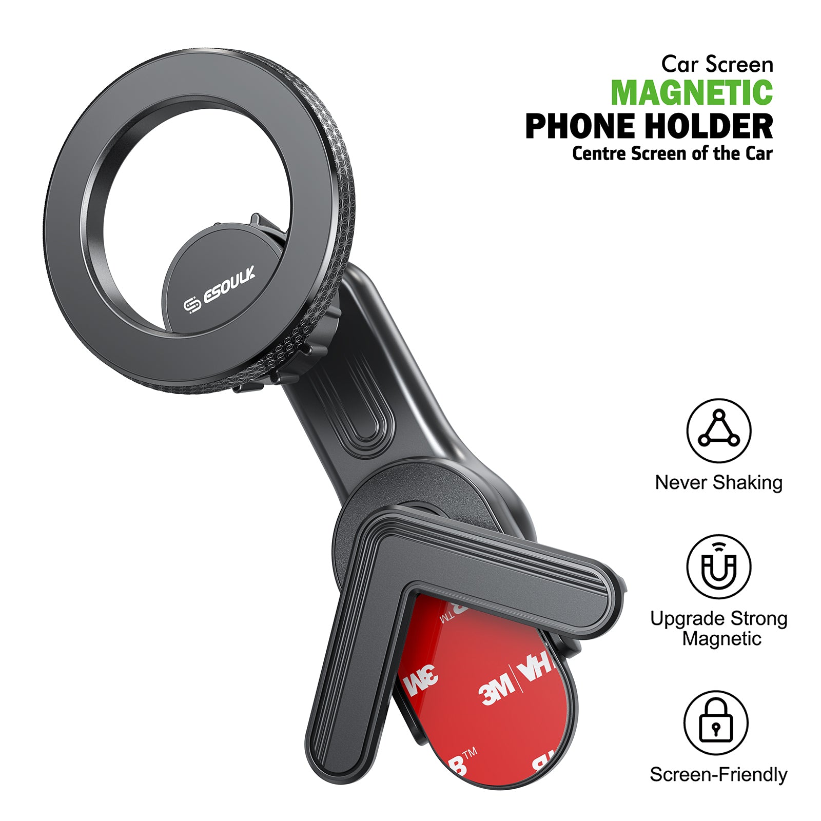 Car Screen Magnetic Phone Holder For EV's with Flat screen