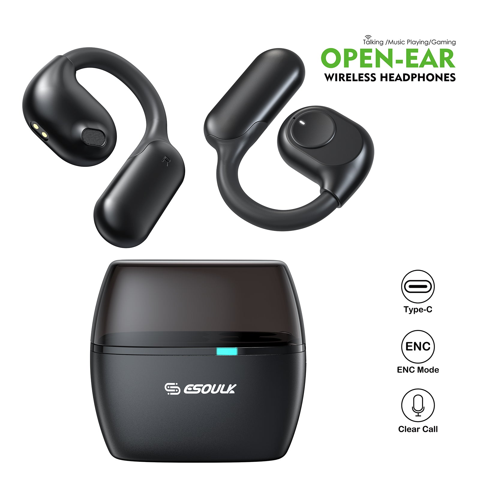 Open-Ear ENC Wireless Headphones