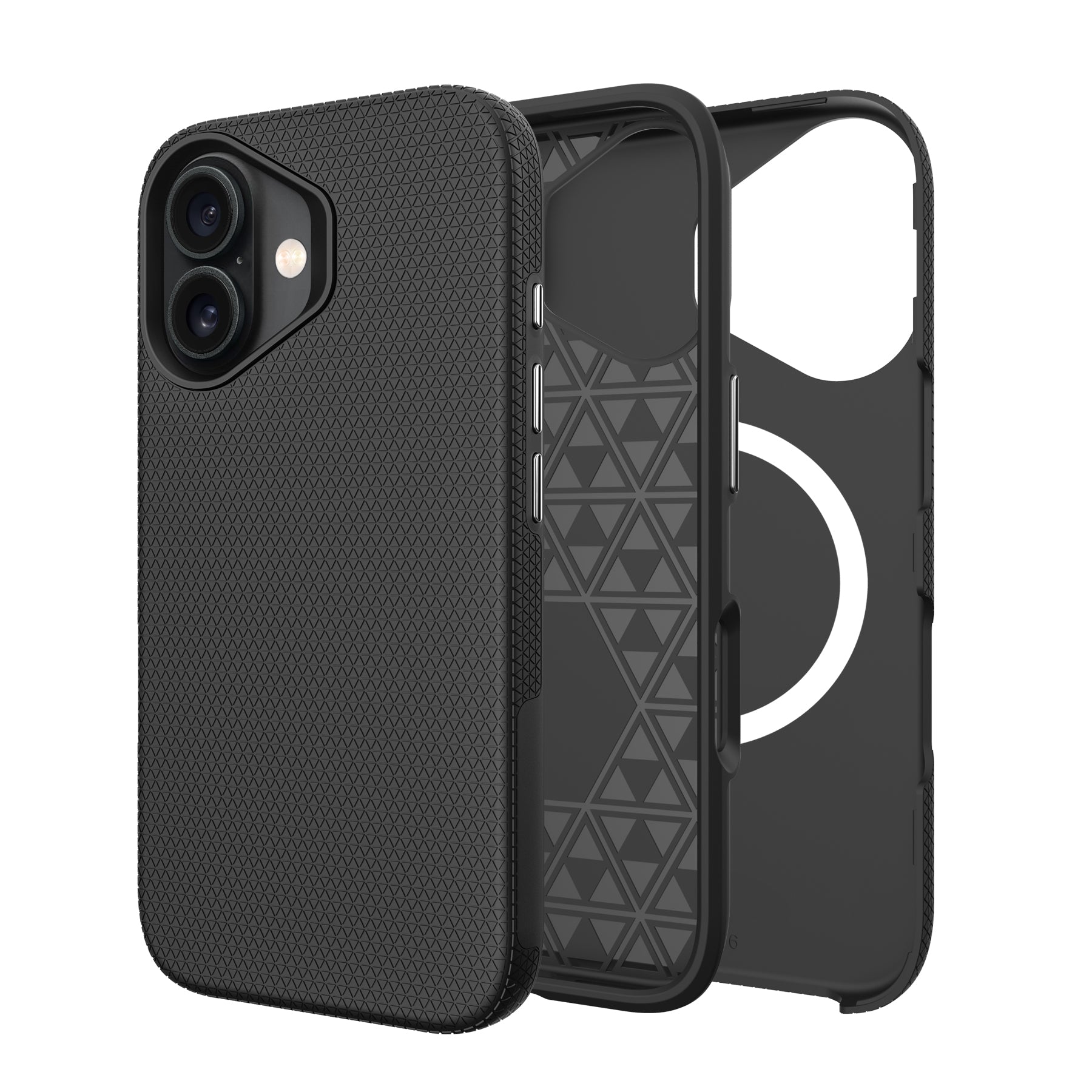 Black Triangle Case with Magnetic Compatibility for iPhone 17