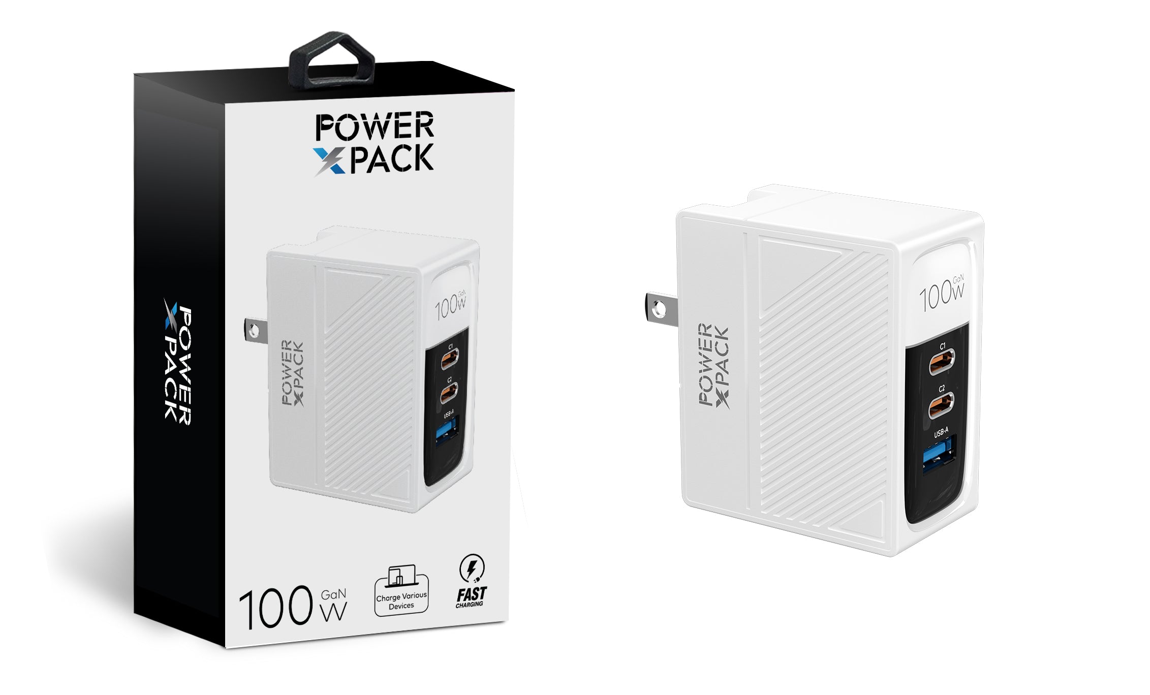 Power X Pack 100W GaN Dual Type-C & USB-A Fast Charger