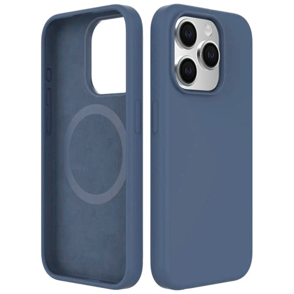 Navy Soft Magnetic Silicone Case for iPhone 15 Plus 6.7 / 14 Plus 6.7