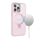 Pink Frosted  Kickstand with Magnetic Compatibility for iPhone 14 Pro