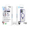 Clear Purple Frame Kickstand with Magnetic Compatibility for iPhone 15 Plus / 14 Plus with package
