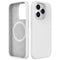 White Soft Magnetic Silicone Case for iPhone 15 Pro