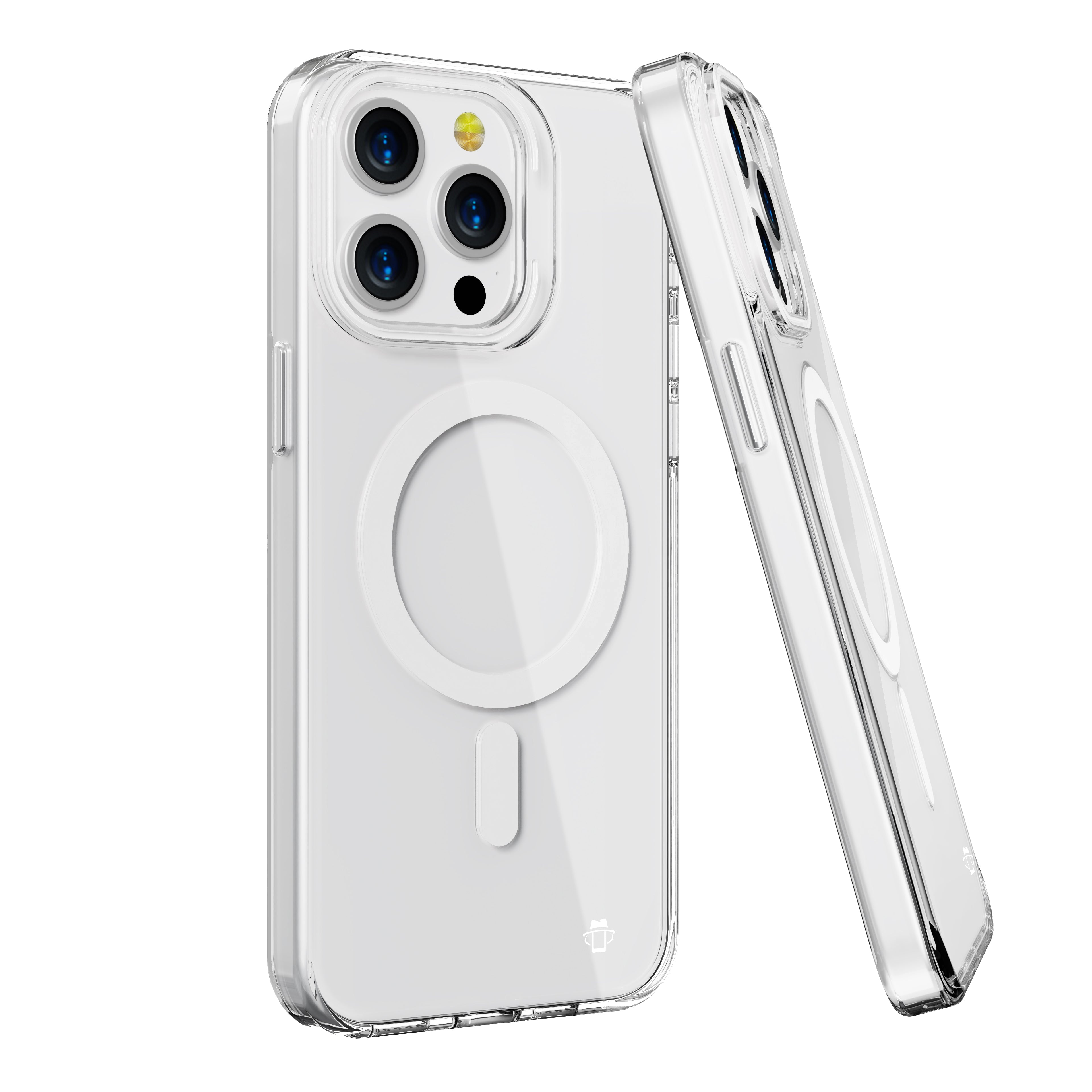 White Pure Clear Magnetic Case in Package for iPhone 15 6.1 / 14 6.1 / 13 6.1 with package