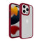 Burgundy TPU Frame with Camera Bumper - Black Button Soft Texture for iPhone 15 Plus 6.7 / 14 Plus 6.7