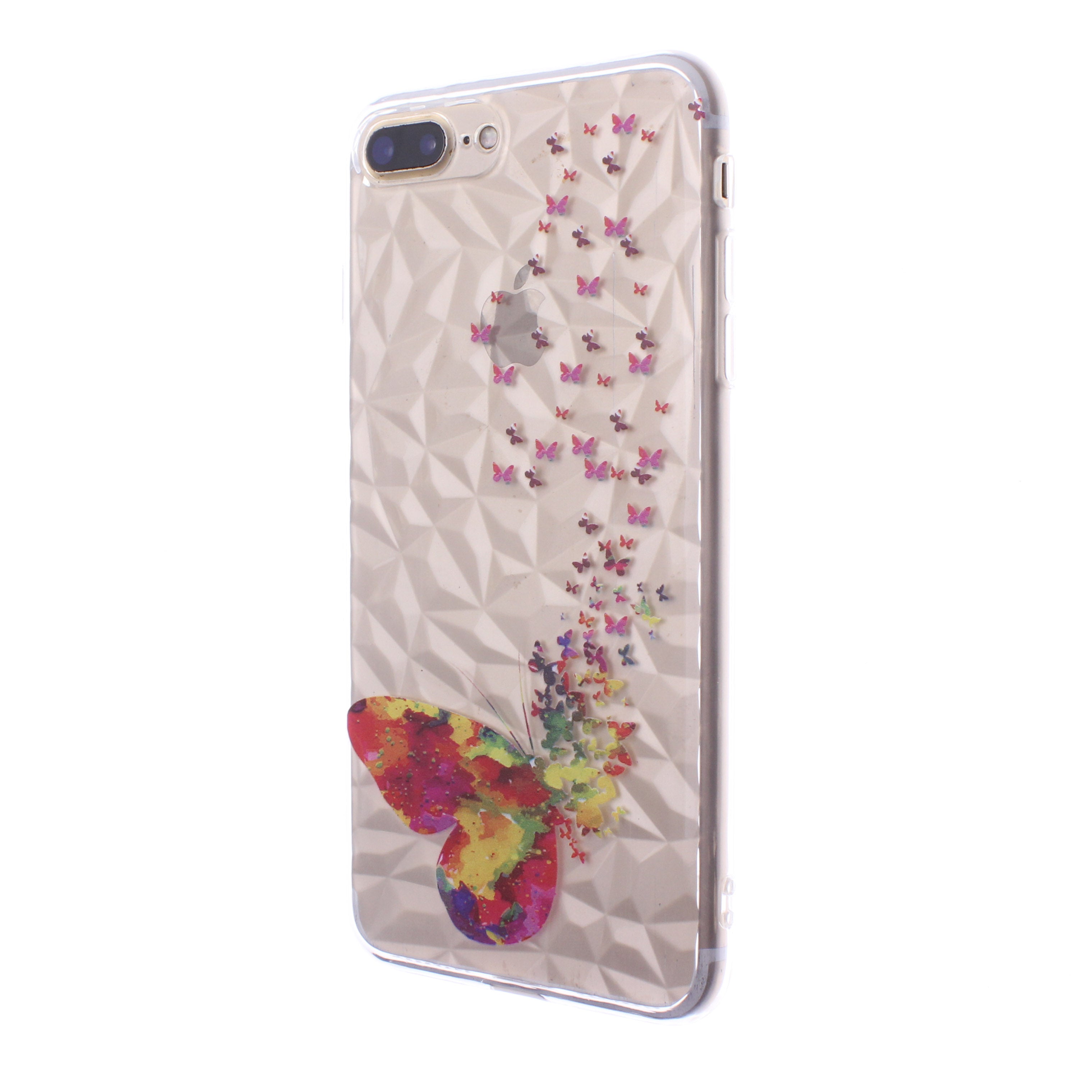 iPhone 8/7 Design TPU Butterfly Peach