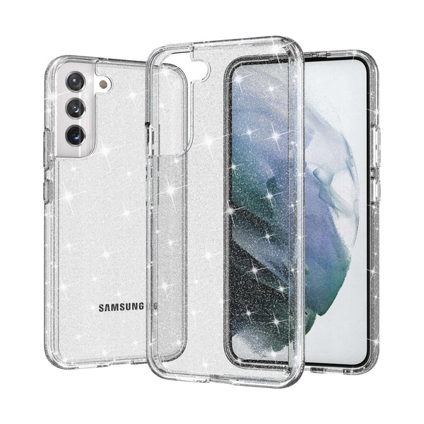 Clear Galaxy S21 Ultra TPU Glitter case