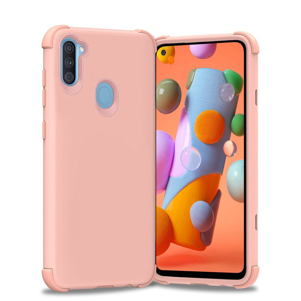 Samsung Galaxy A11 King Tough Shockproof Hybrid Case Cover - Rose Gold/Rose Gold