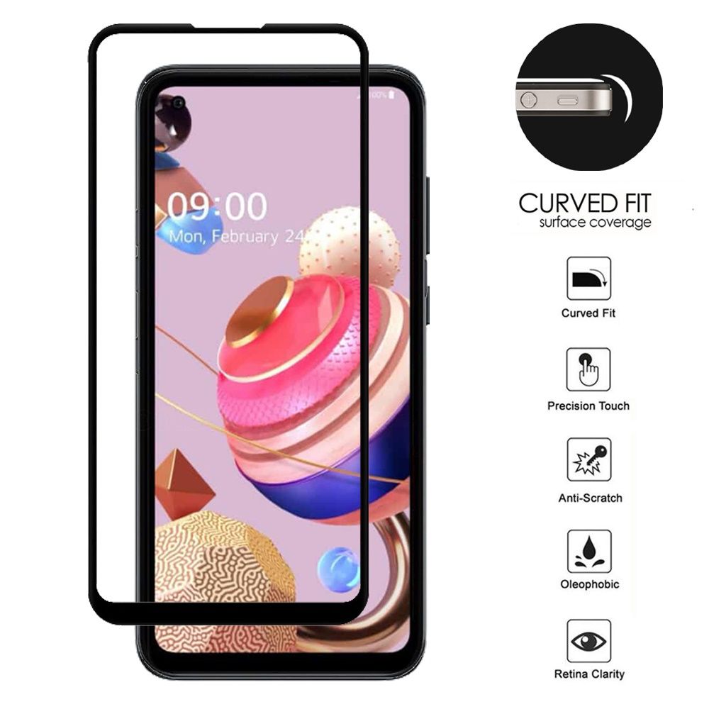 LG Aristo 5, tune 3, Tribute Monarch Black edged Tempered Glass (Black)