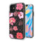 iPhone 12 Mini 5.4 Floral Glitter Design Case Cover - Pink Flowers