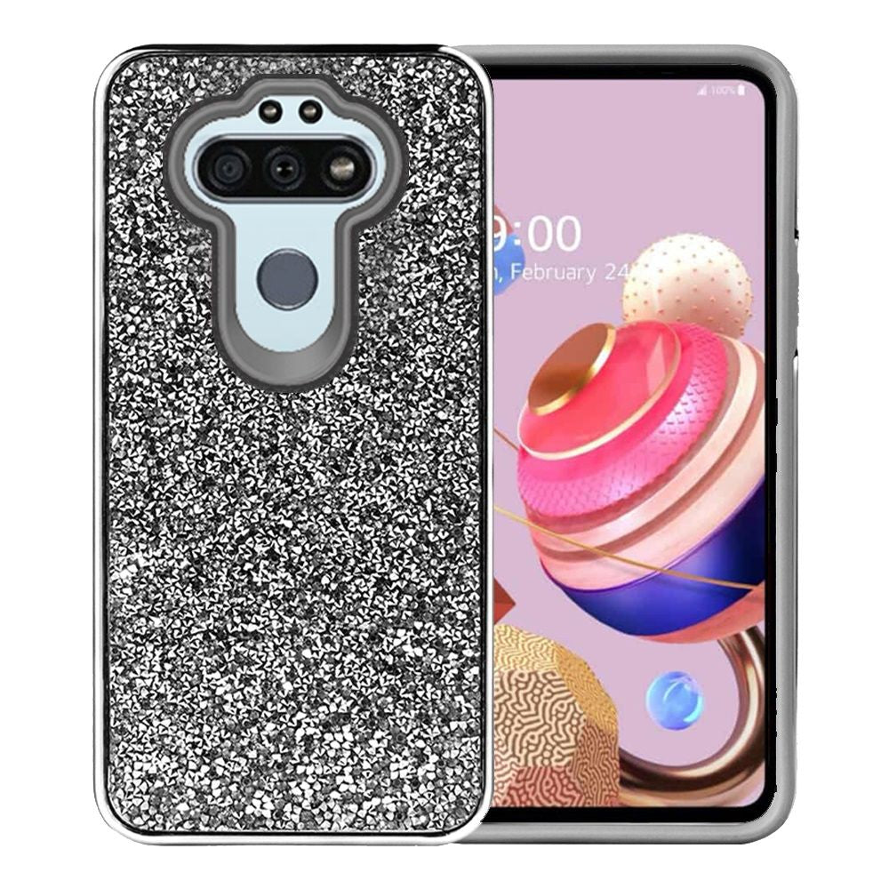 LG Aristo 5 LG tune 3 Deluxe Glitter Diamond Case Cover - Black