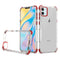 iPhone 12 5.4 Premium Ultra Edge Sturdy Shockproof Bumper Transparent PC TPU - Clear/Red