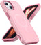 Pink Heavy Duty Case with Magnetic Compatibility for for iPhone 15 Plus 6.7 / 14 Plus 6.7
