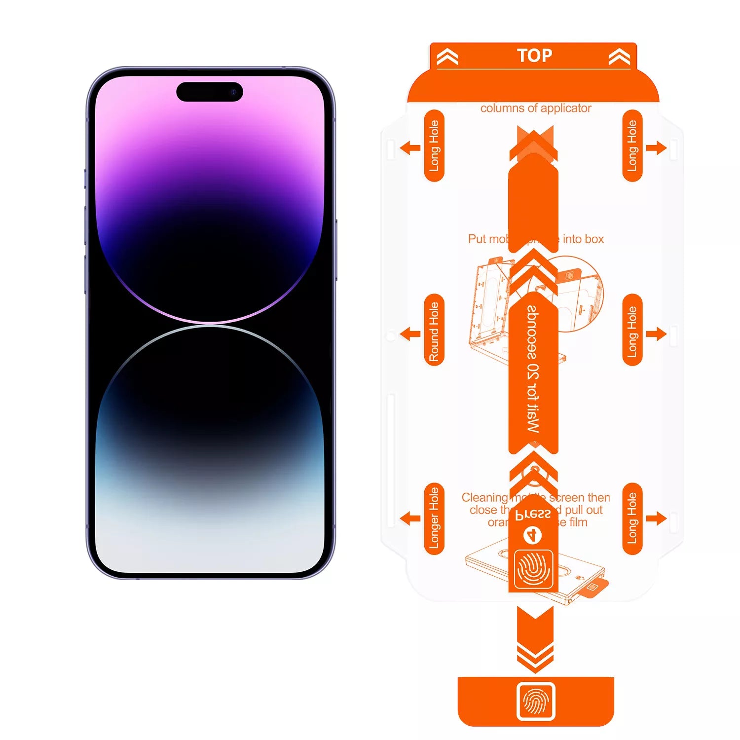 STEEL GLASS Screen Protector for iPhone 12 Pro Max 6.7 to use with Magic Box