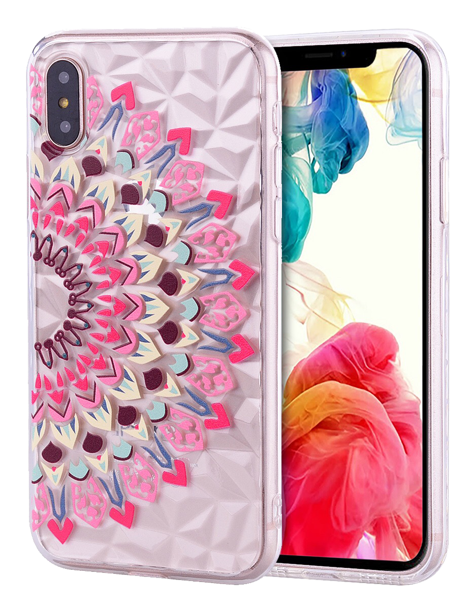 iPhone XS MAX Design TPU Mandala Pink