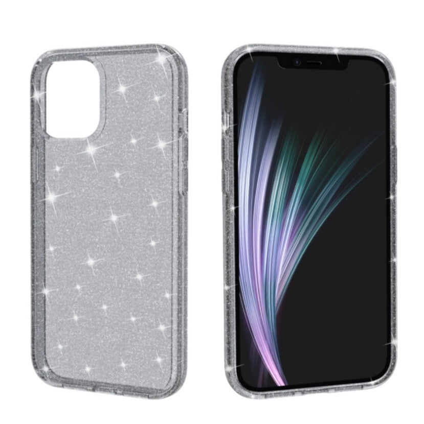 Black iPhone 12 PRO MAX 6.7 Glitter TPU Bumper