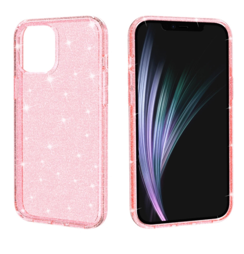 Pink iPhone 12 PRO MAX 6.7 Glitter TPU Bumper