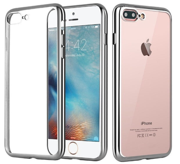 iPhone 8/7 Plus TPU Metal Frame Silver