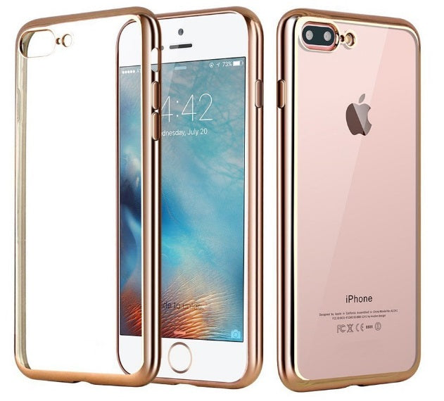 iPhone 8/7 Plus TPU Metal Frame Gold