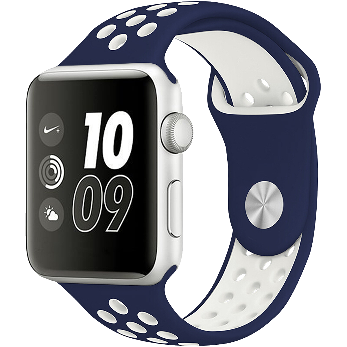 iWatch Sport Band 42"/44"/45"/49" Navy Blue White