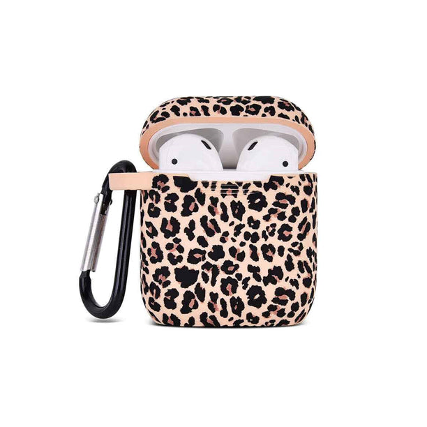 Leopard Print Air Pods Silicone Case Design