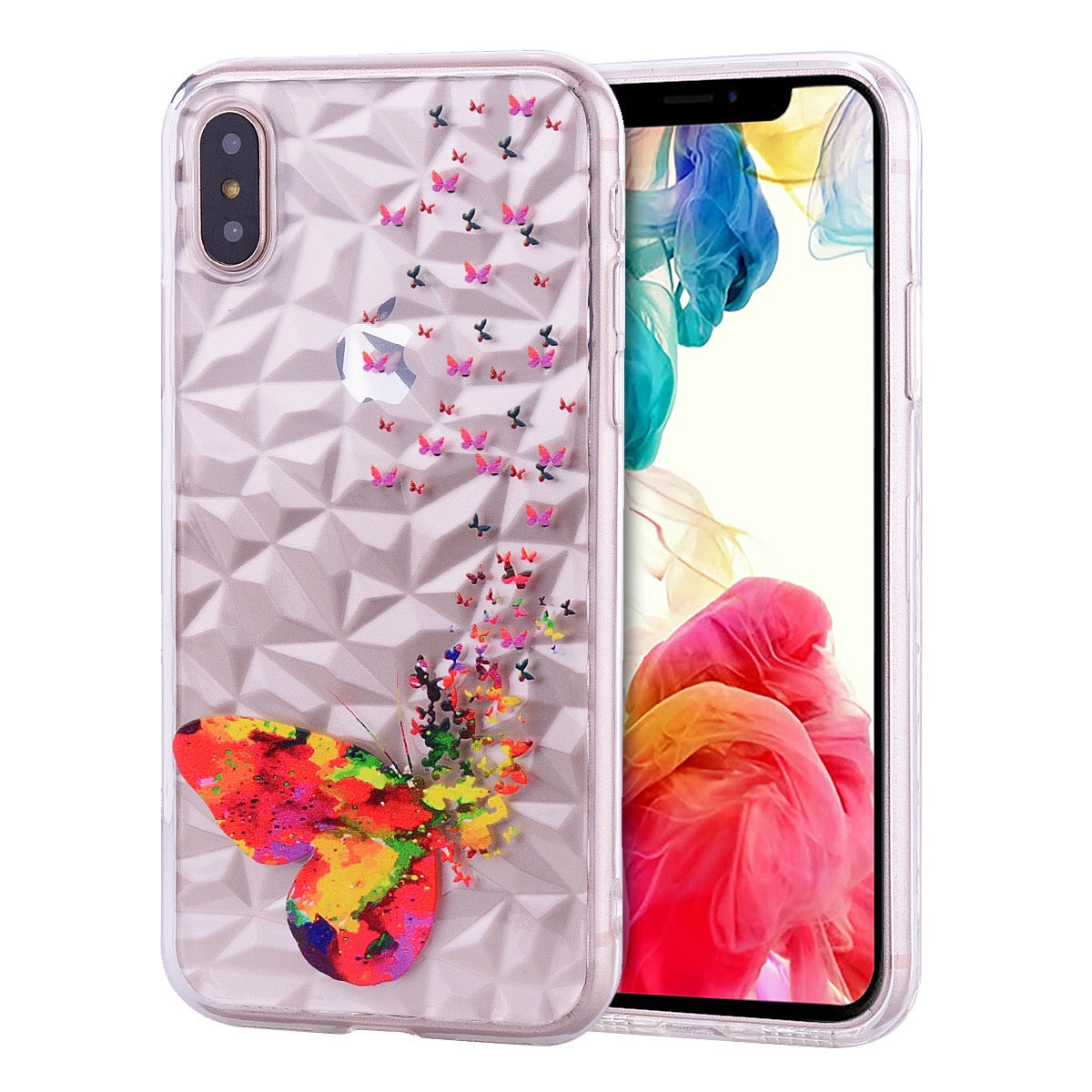 iPhone XS MAX Design TPU Butterfly Peach