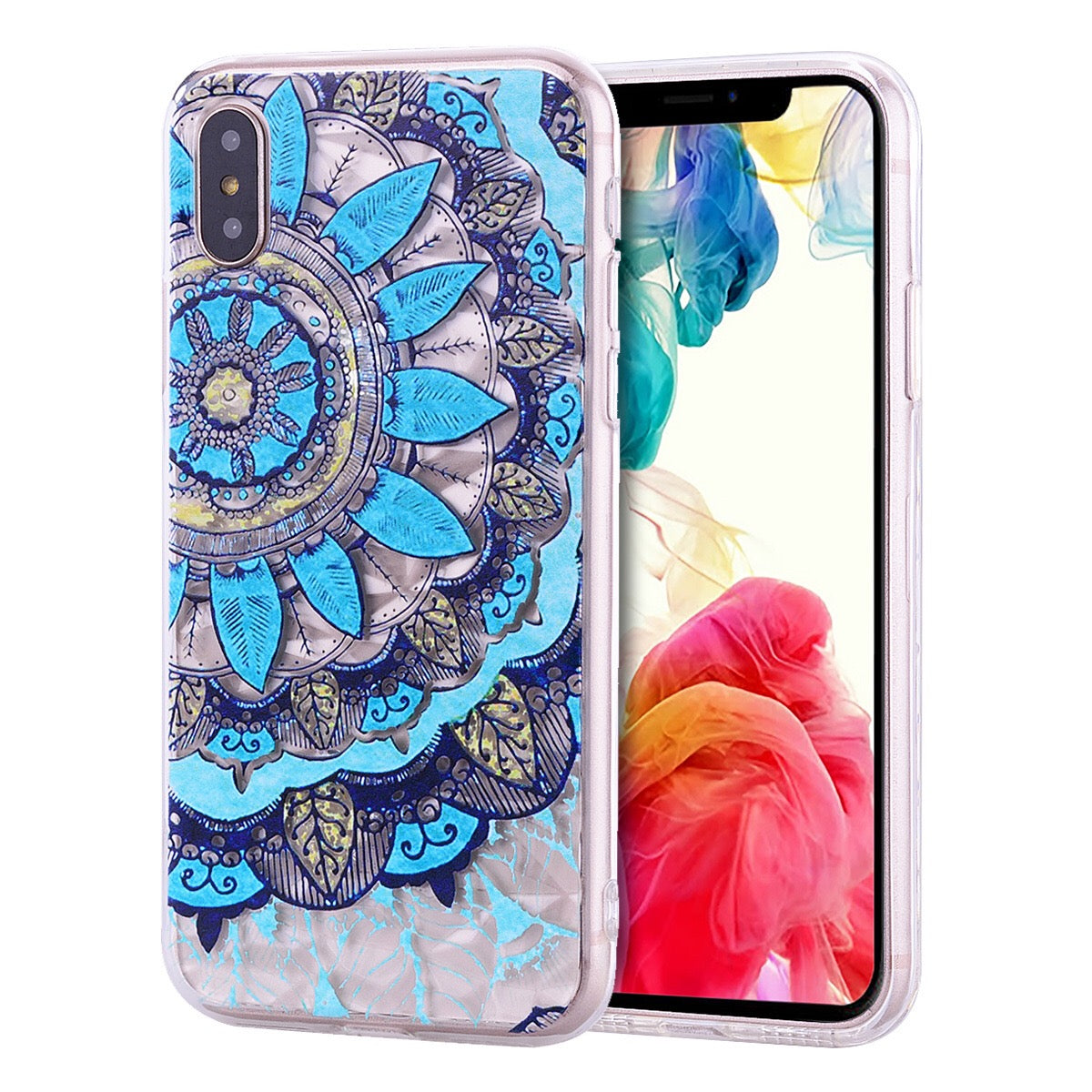 iPhone XR Design TPU Mandala Blue