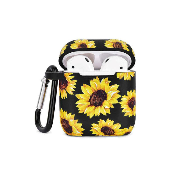 Sunflower Air Pods Silicone Case Design