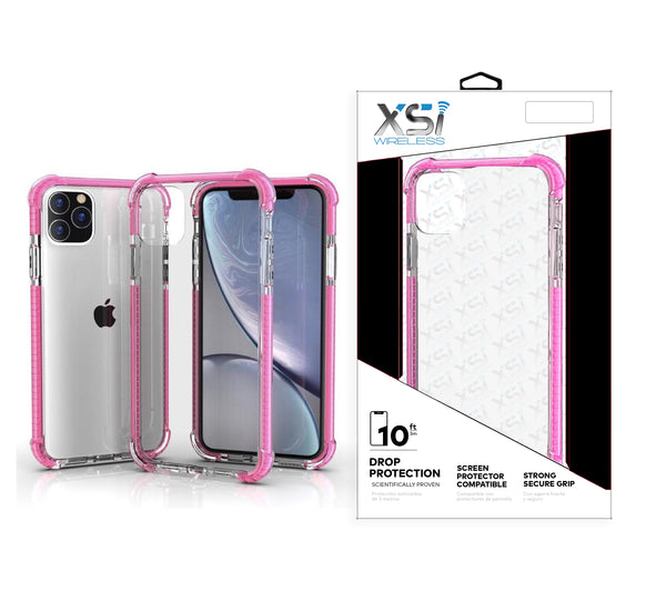 Pink iPhone 12 / 12 Pro (6.1) TPU Bumper Ultra Clear Back TPU Shockof with Package