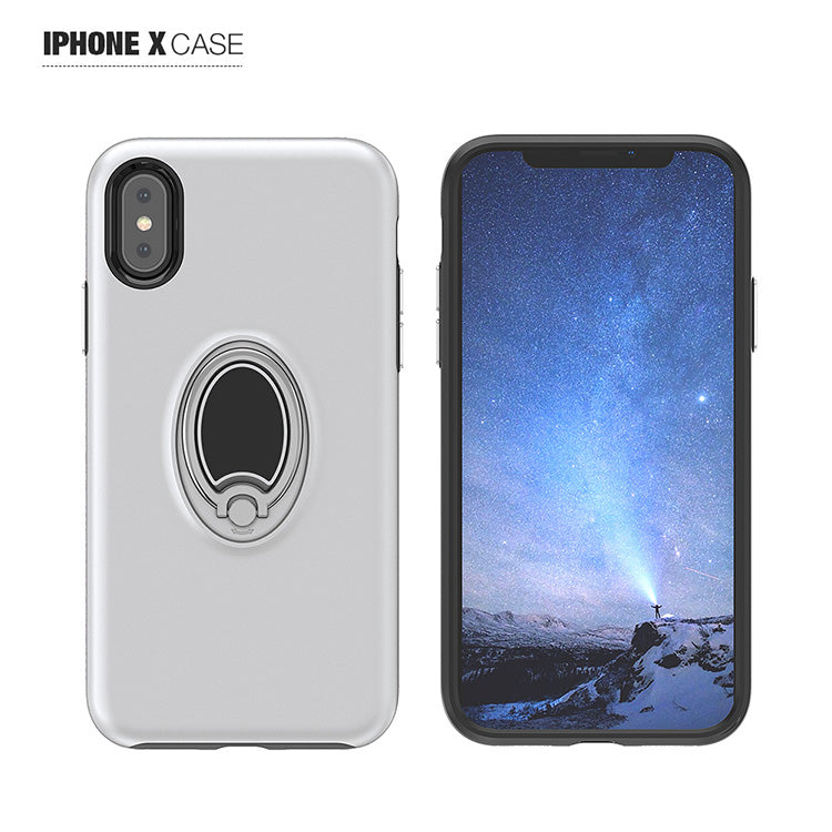 iPhone X/XS Golf with Magnet, Kickstand and Card Holder Silver